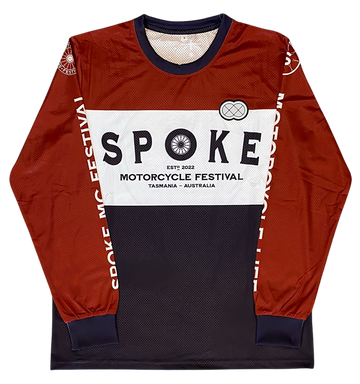 Spoke Race Jersey - Blue, White & Red