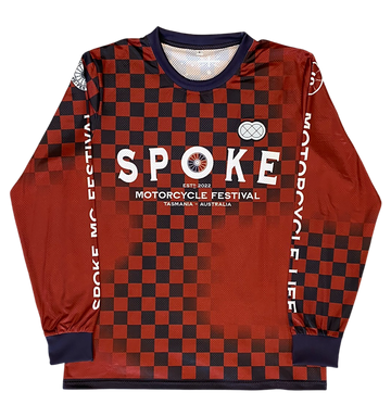Spoke Race Jersey - Navy and Red Check