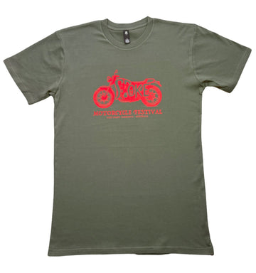 Spoke Motorcycle Festival Green T-Shirt - Tracker T-Shirt