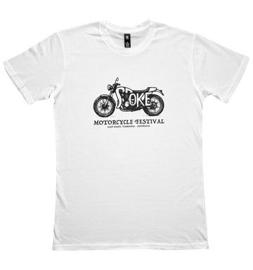 Spoke Motorcycle Festival White T-Shirt - Tracker T-Shirt