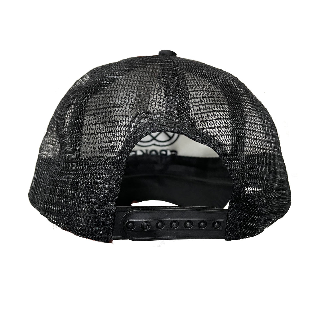 Spoke Black Embroidered Trucker Cap
