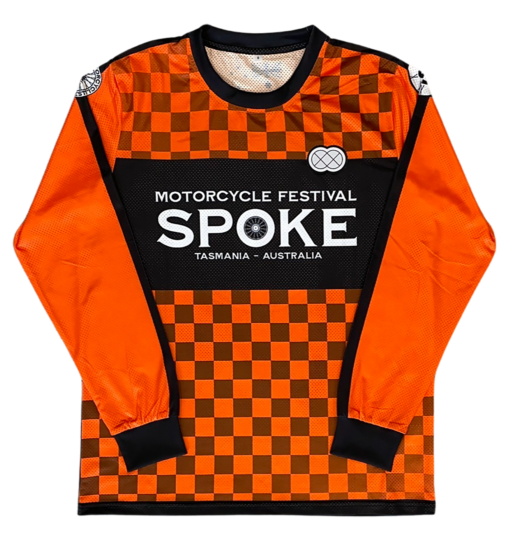 Spoke Race Jersey - Orange and Black Check