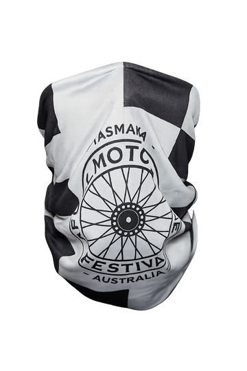 Spoke Neck Gaiter - White/Black