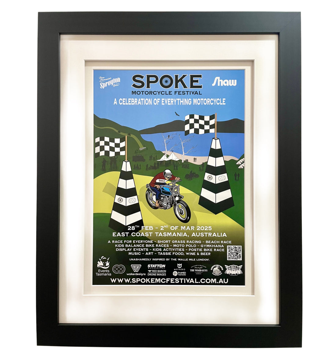 Spoke Motorcycle Festival 2025 A3 Poster (Frame Not Included)