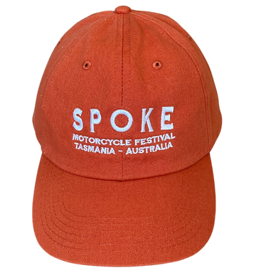 Spoke Rust Embroidered Washed Chino Twill Cap - Location