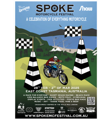 Spoke Motorcycle Festival 2025 A3 Poster (Frame Not Included)