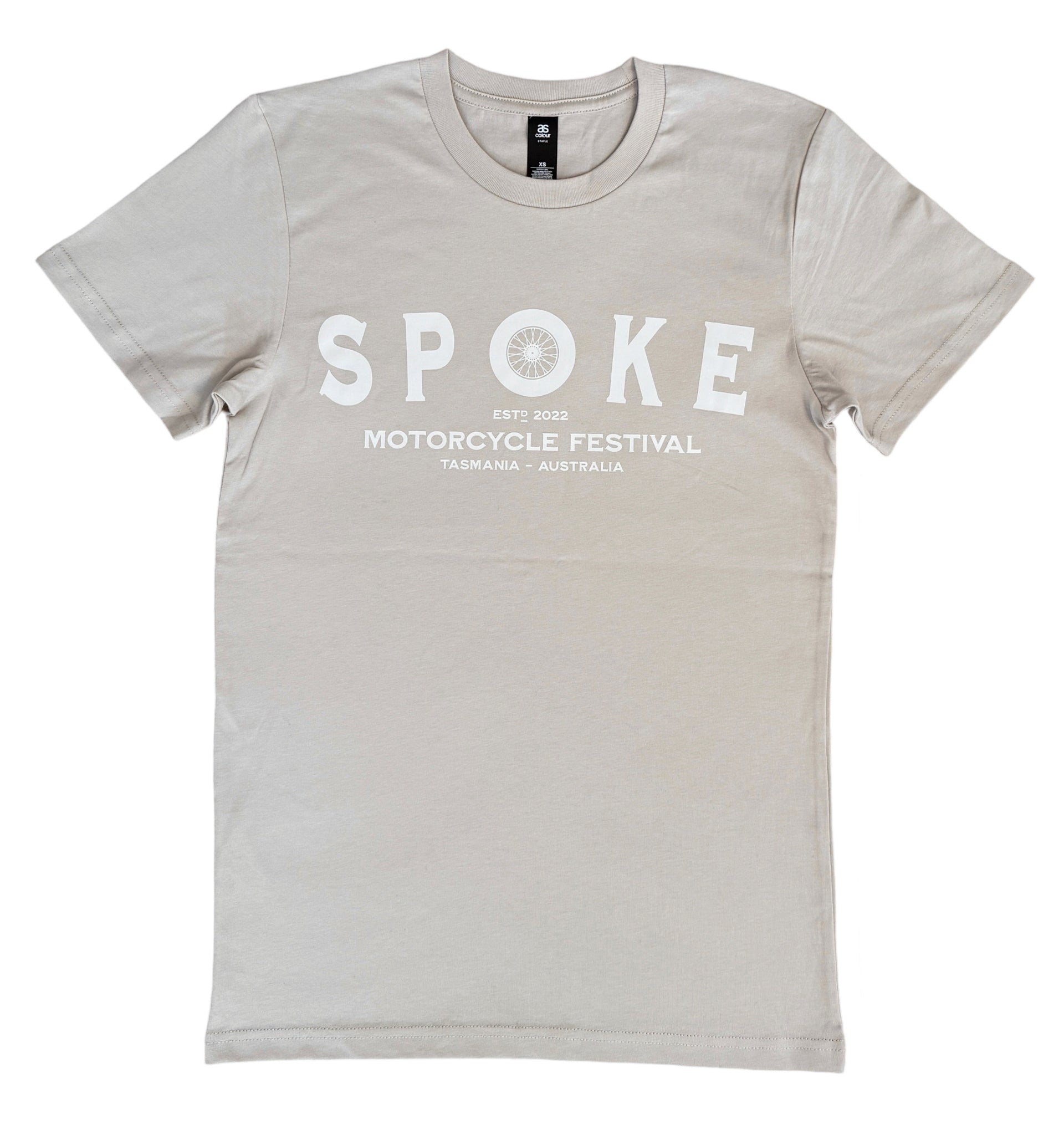 Spoke Motorcycle Festival Bone T-Shirt - SPOKE Logo