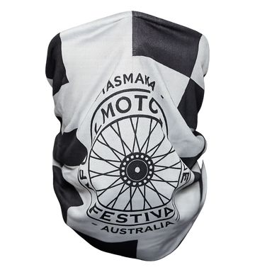 Spoke Neck Gaiter - White/Black