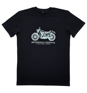 Spoke Motorcycle Festival Black T-Shirt - Tracker T-Shirt