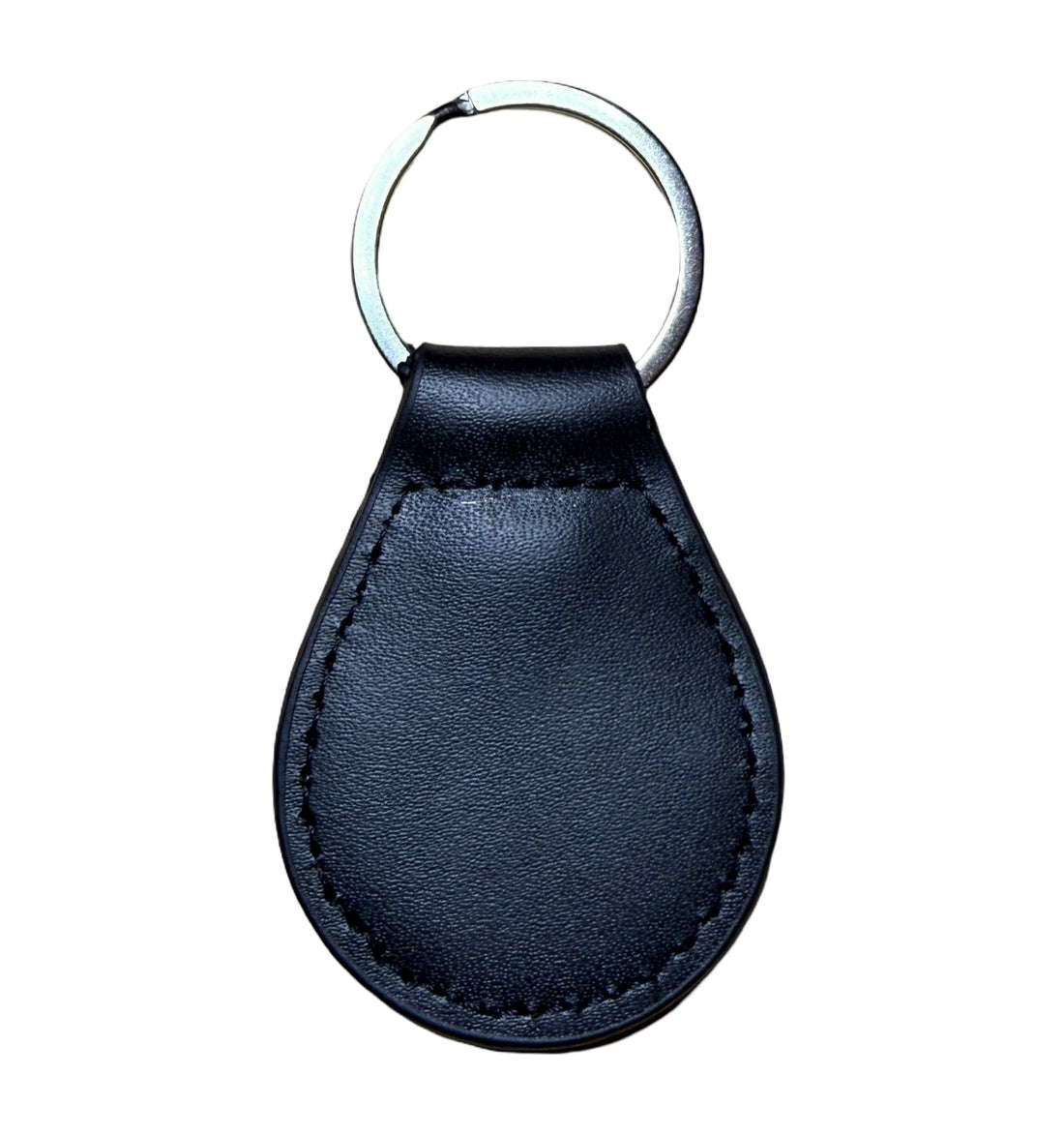 Spoke Logo Black Leather Keyring