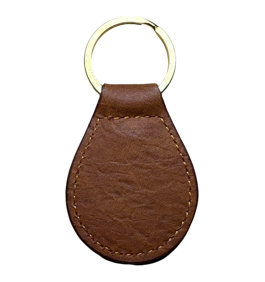 Spoke Logo Brown Leather Keyring