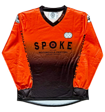 Spoke Race Jersey - Orange and Black Fade