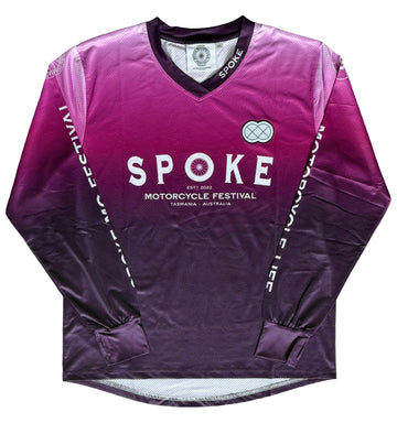 Spoke Race Jersey - Pink and Purple Fade