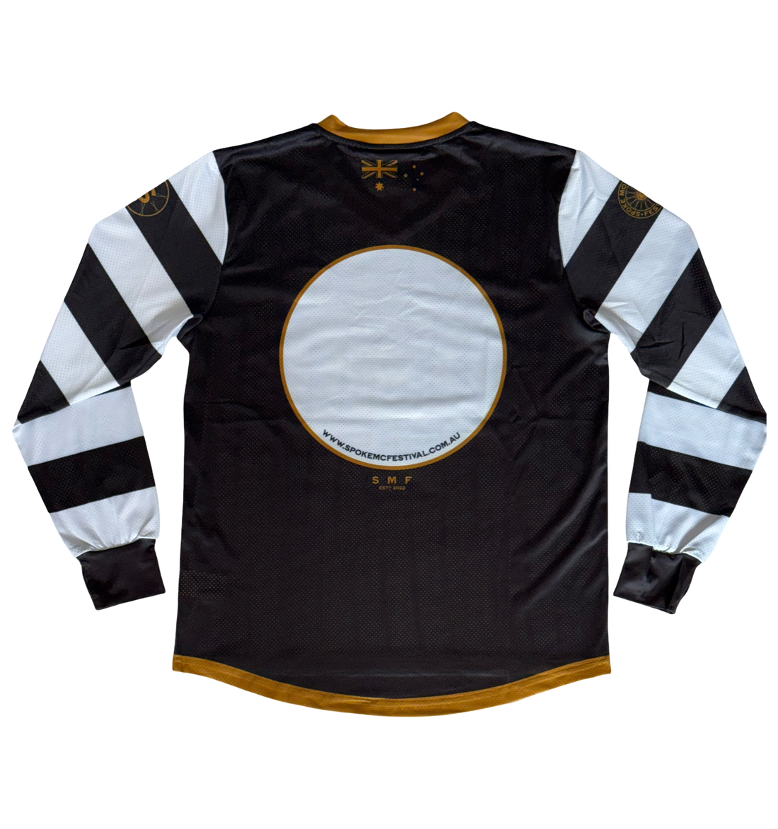 Spoke Race Jersey - Black with White Stripe