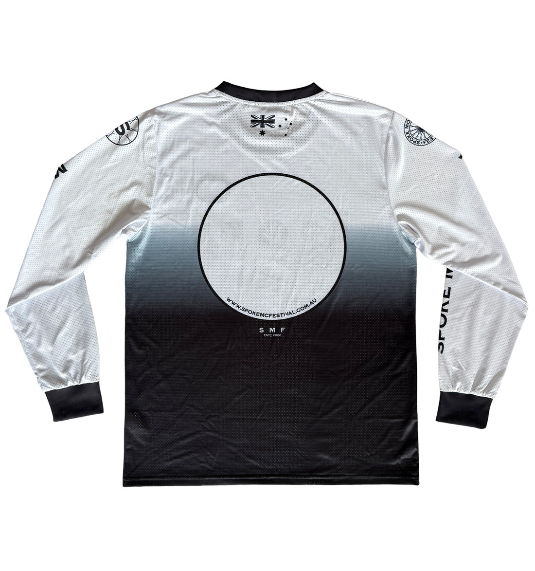 Spoke Race Jersey 2025 - Black and White Fade