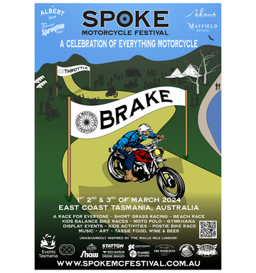 Spoke Motorcycle Festival 2024 A3 Poster (Frame Not Included)