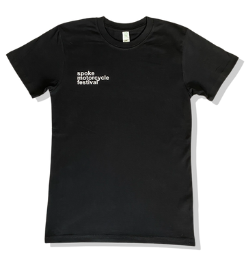 Spoke Motorcycle Festival Black T-Shirt - Spoke Text