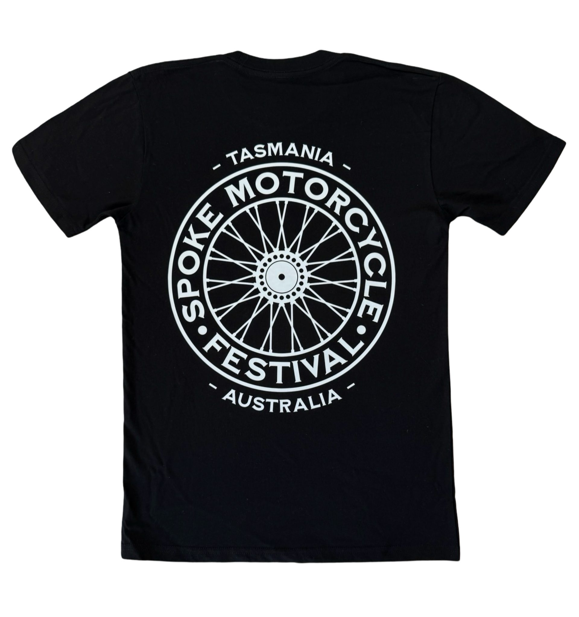 Spoke Motorcycle Festival Black T-Shirt - Spoke Circle Logo
