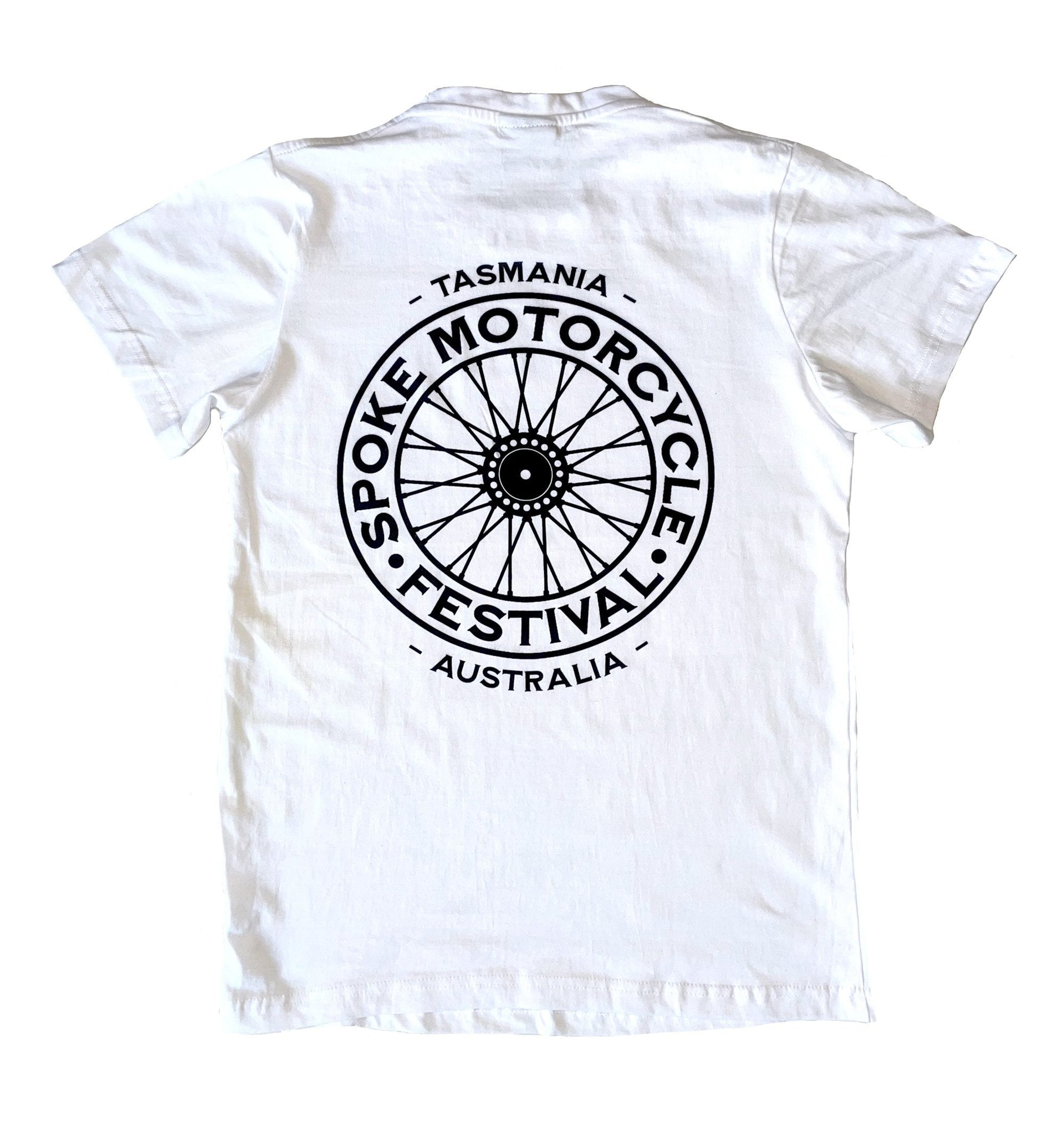 Spoke Motorcycle Festival Slate T-shirt - Spoke Circle Logo